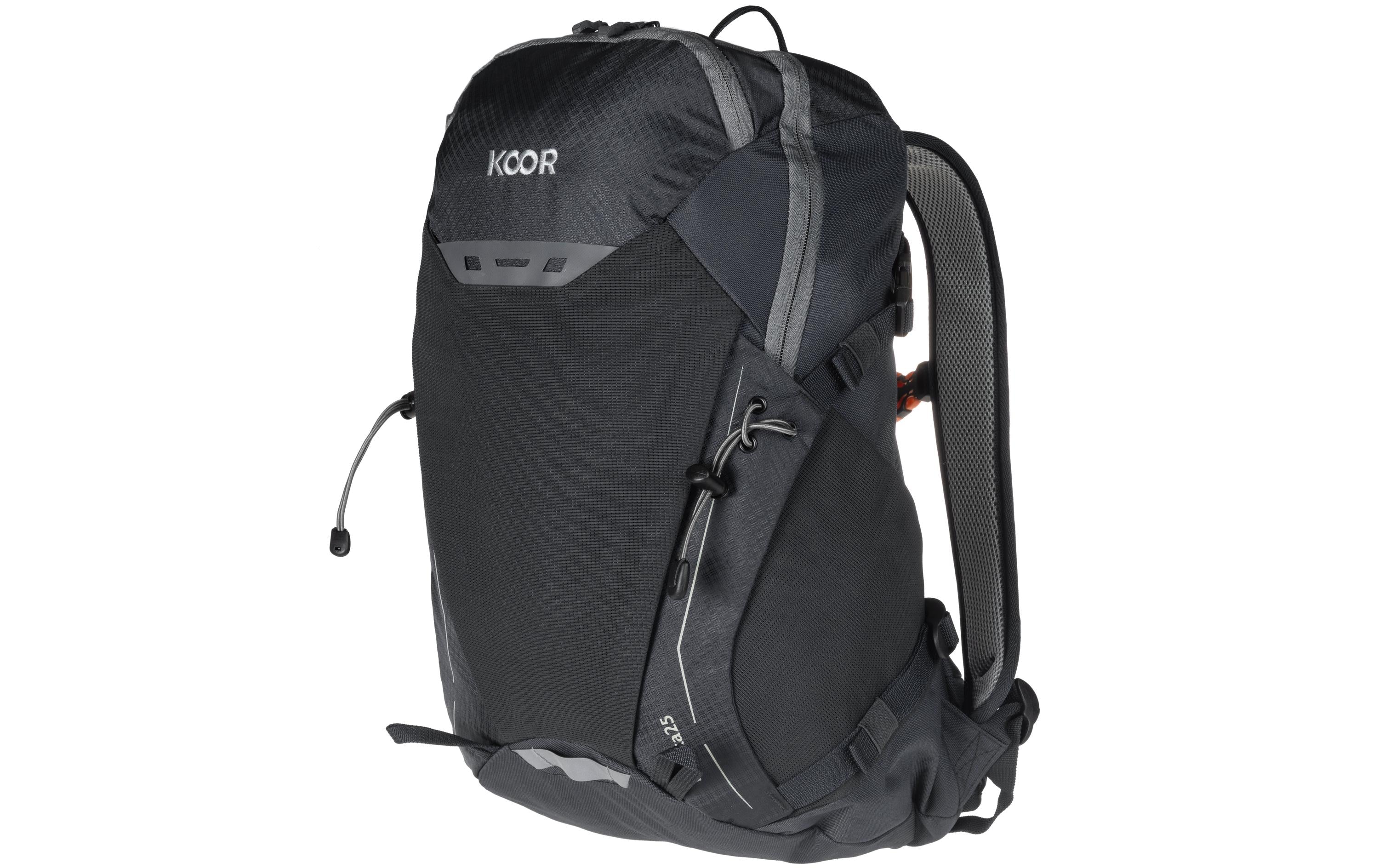 KOOR Wanderrucksack 23L schwarz 45x25x17cm, 23L, schwarz