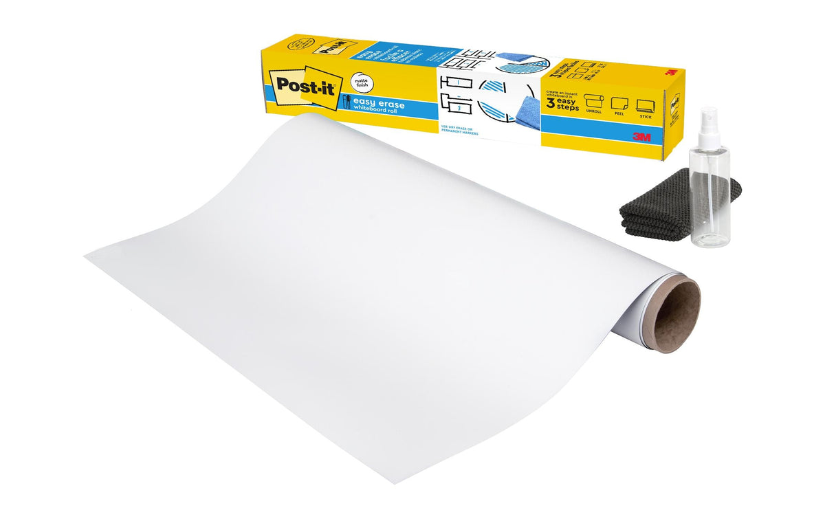 3M Whtieboard Folie 121.9cm, x 182.9cm ink. 1 Mikrofasertuch und 1 Wasserflasche