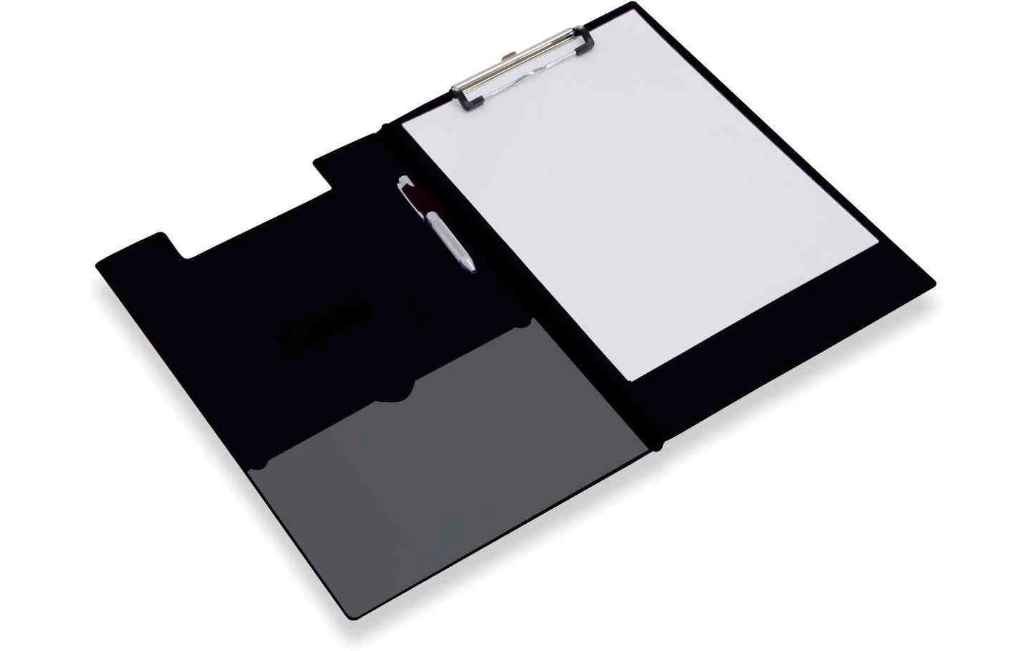 Rapesco Standard A4+ Klemmbrettmappe mit Einsteckfach, schwarz