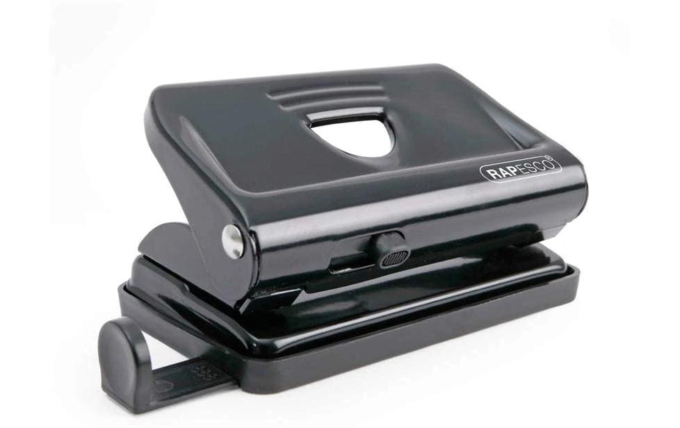 Rapesco 810 2-fach-Metalllocher 12 Blatt, schwarz