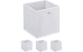 Relaxdays Aufbewahrungsbox 4er Set Weiss