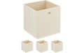 Relaxdays Aufbewahrungsbox 4er Set Creme