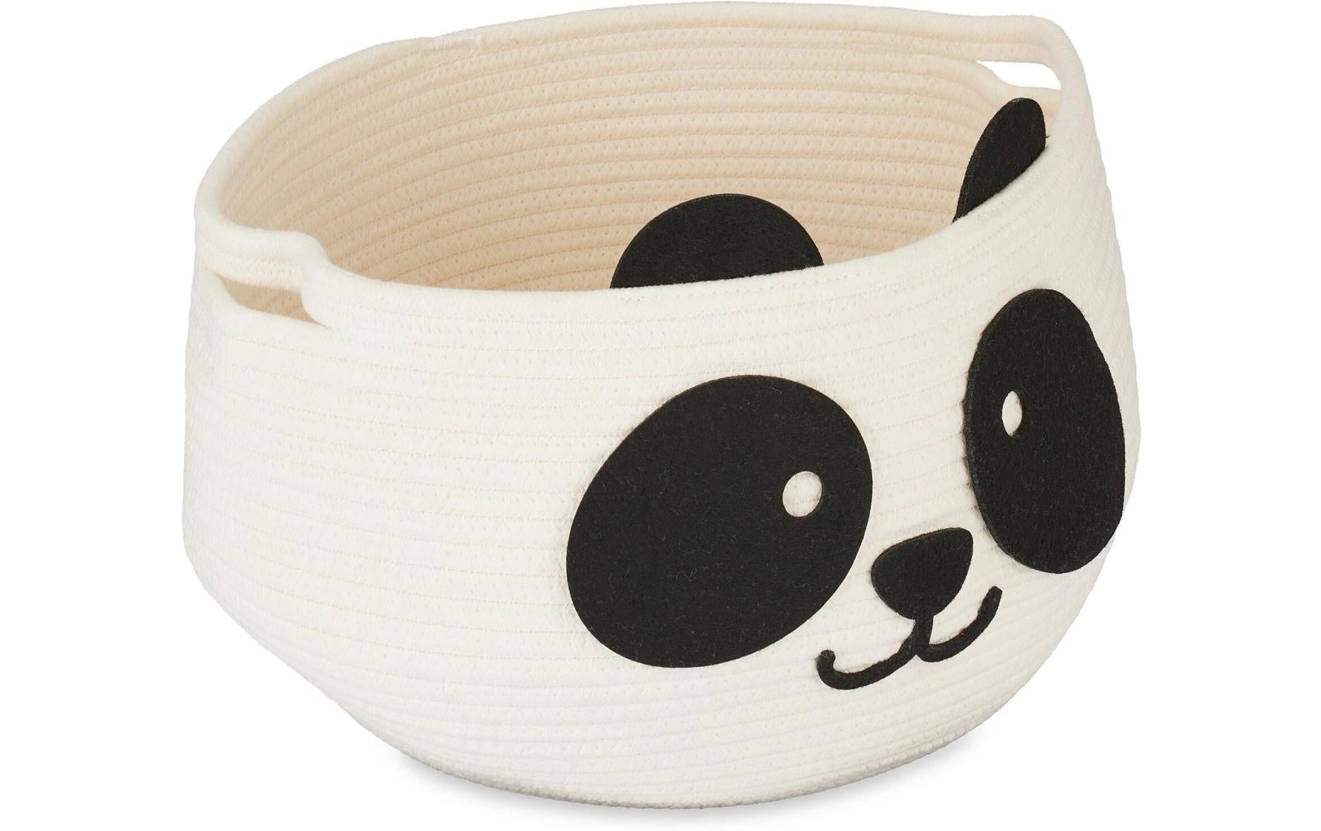 Relaxdays Filz Aufbewahrungskorb Panda