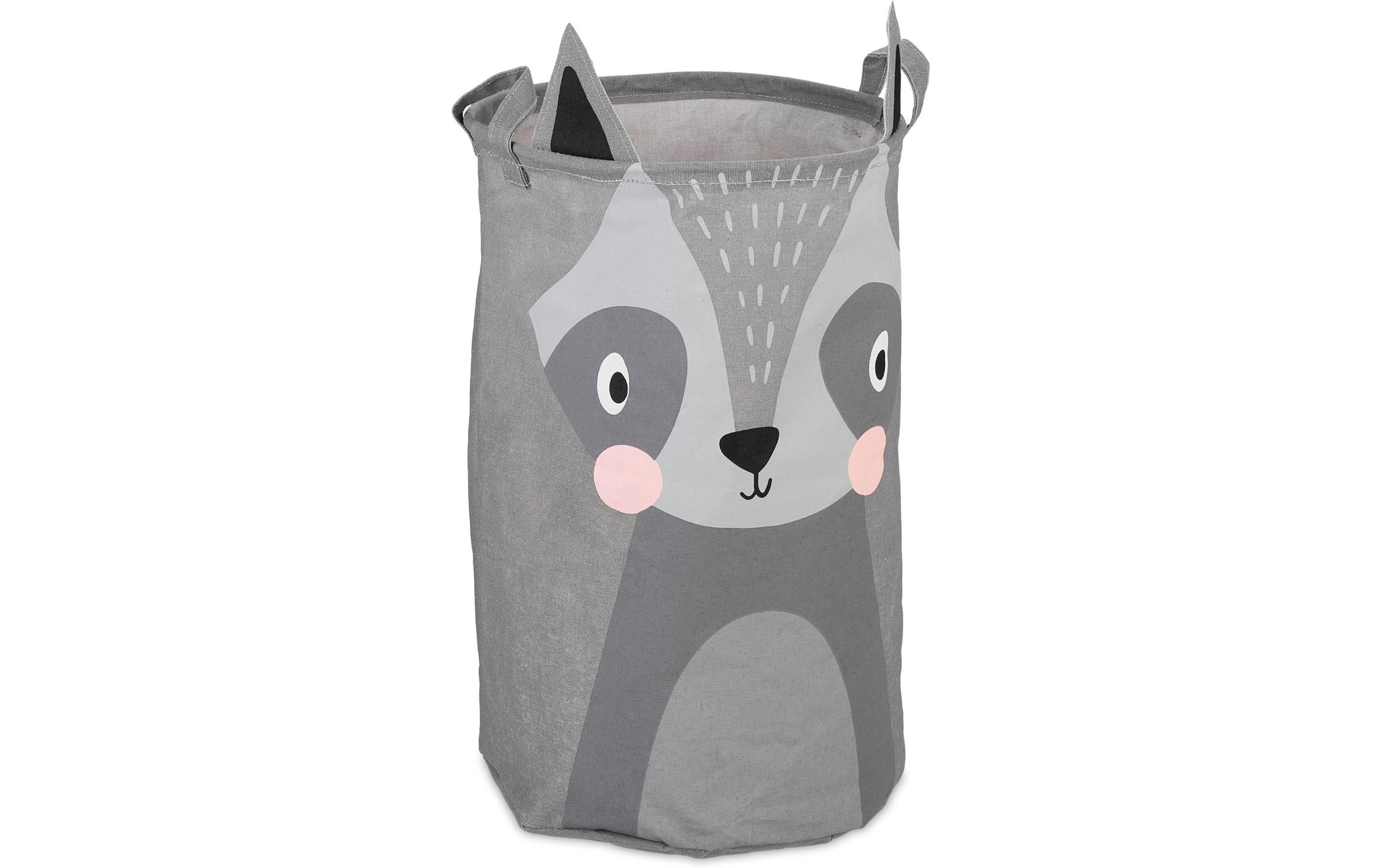 Relaxdays Aufbewahrungskorb gross Waschbär