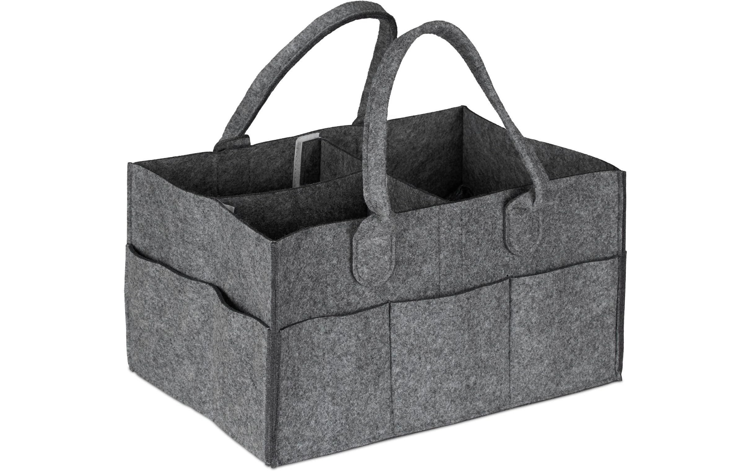 Relaxdays Windel Caddy Filz Anthrazit