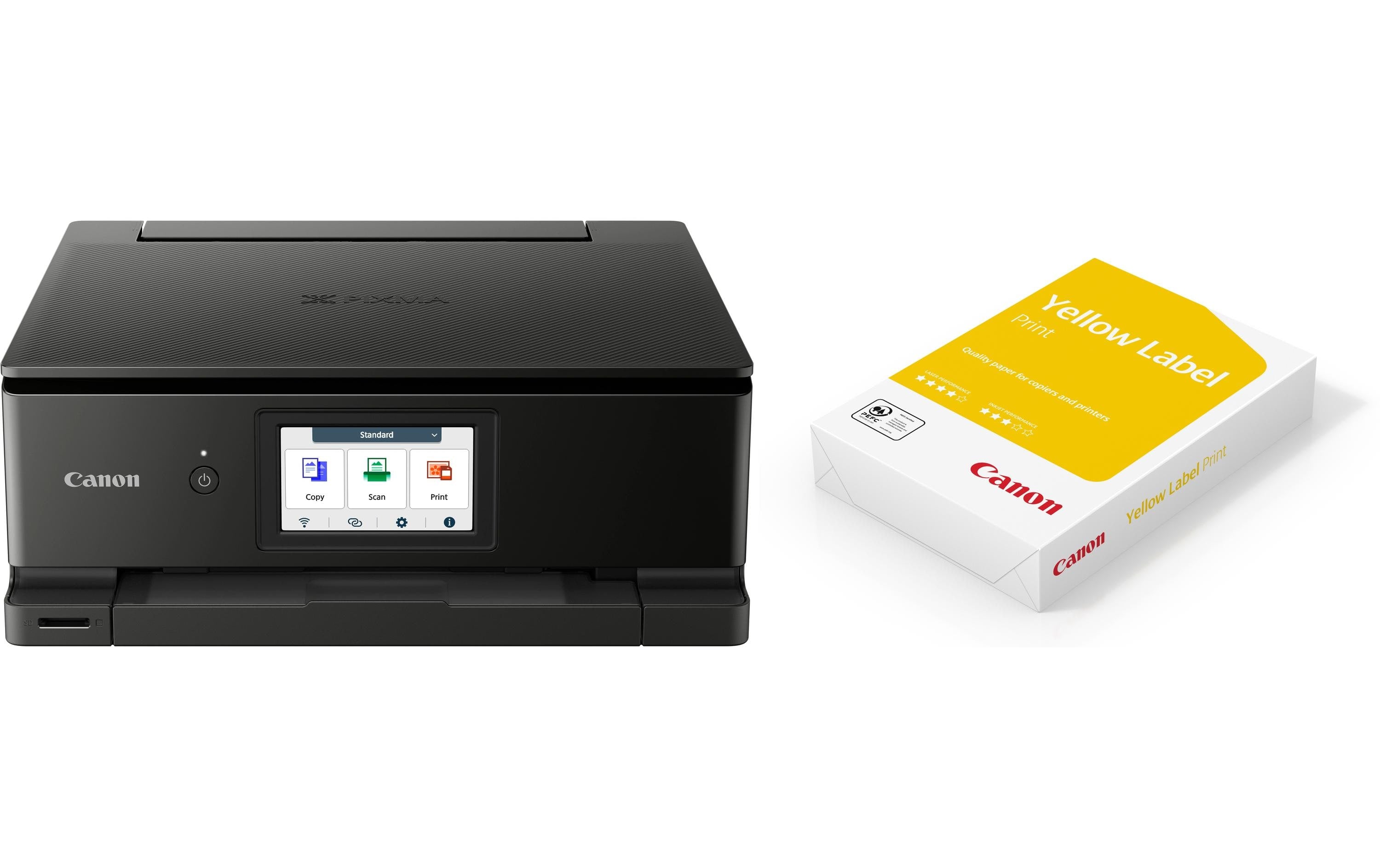 Canon Pixma TS8750 WLAN, USB, schwarz Inkl. Papier