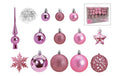 G. Wurm Weihnachtskugeln-Set 111er Ø 3/4/6 cm, rosa