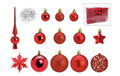 G. Wurm Weihnachtskugeln-Set 111er Ø 3/4/6 cm, rot