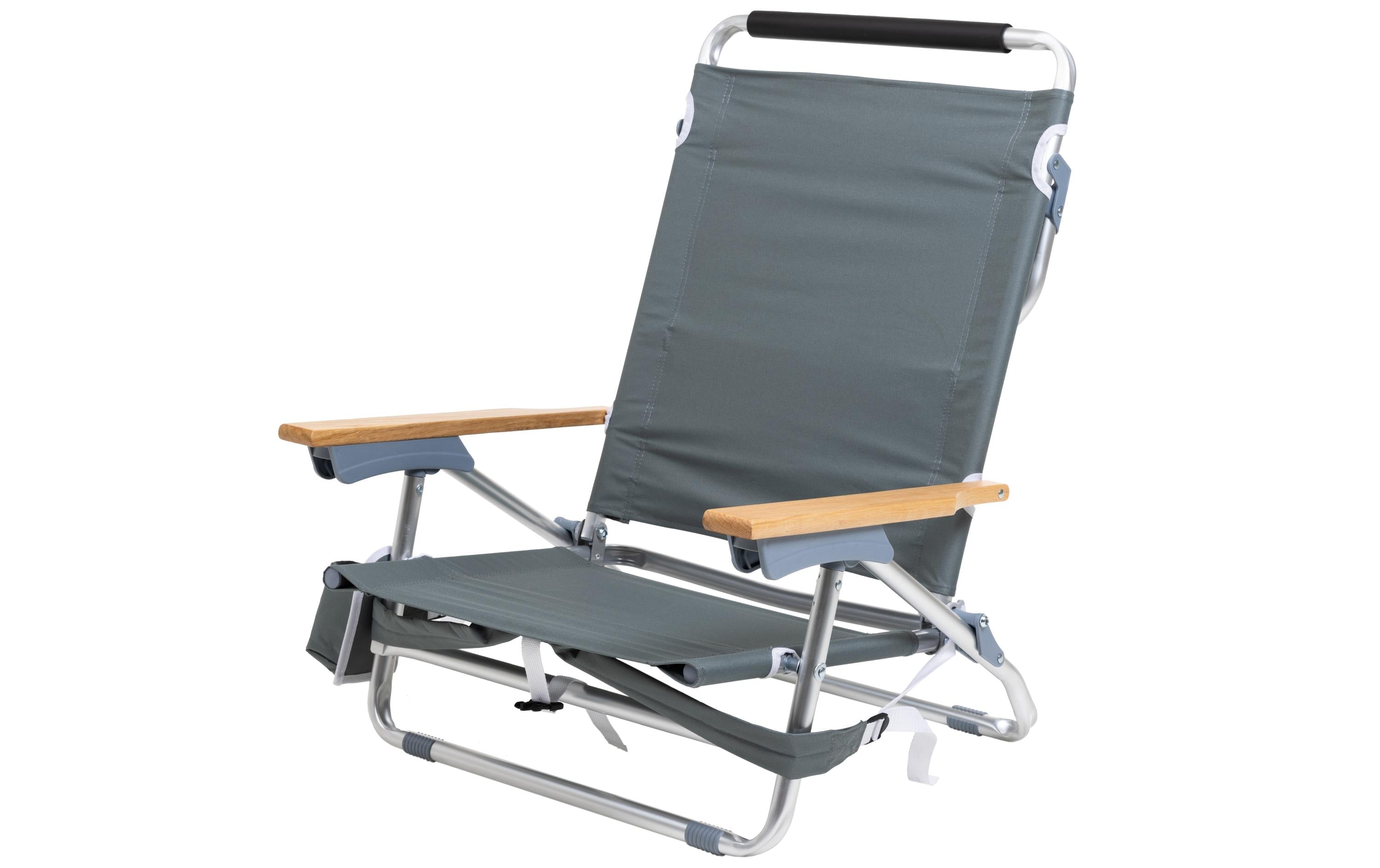 KOOR Strandstuhl Troopea dunkelgrau 55x65x80cm, Polyester, dunkelgrau