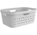 Rotho Wäschekorb Jona 39L Mistletoe weiss