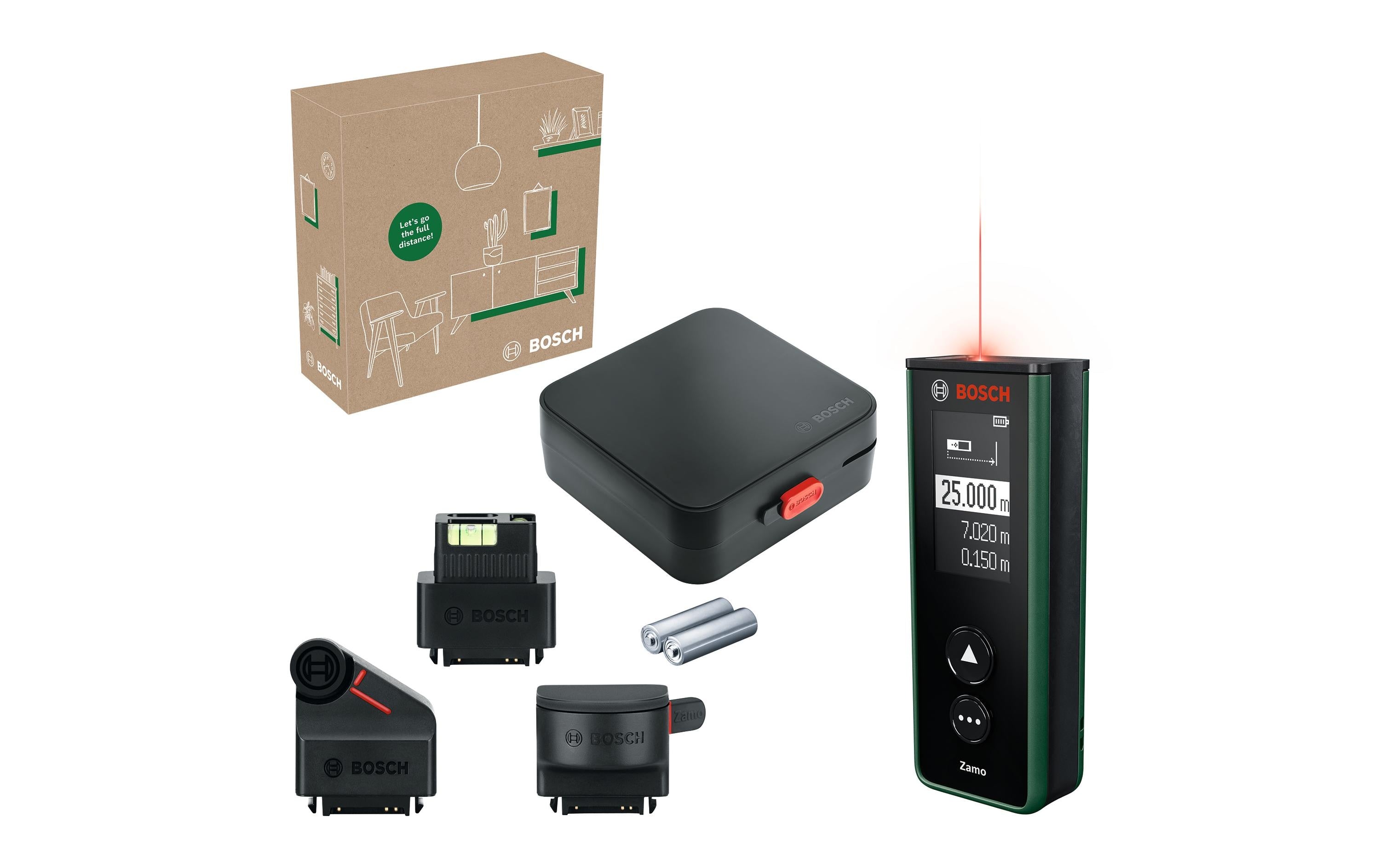 BOSCH Laser-Entfernungsmesser Zamo Set Batterien 2 x AAA