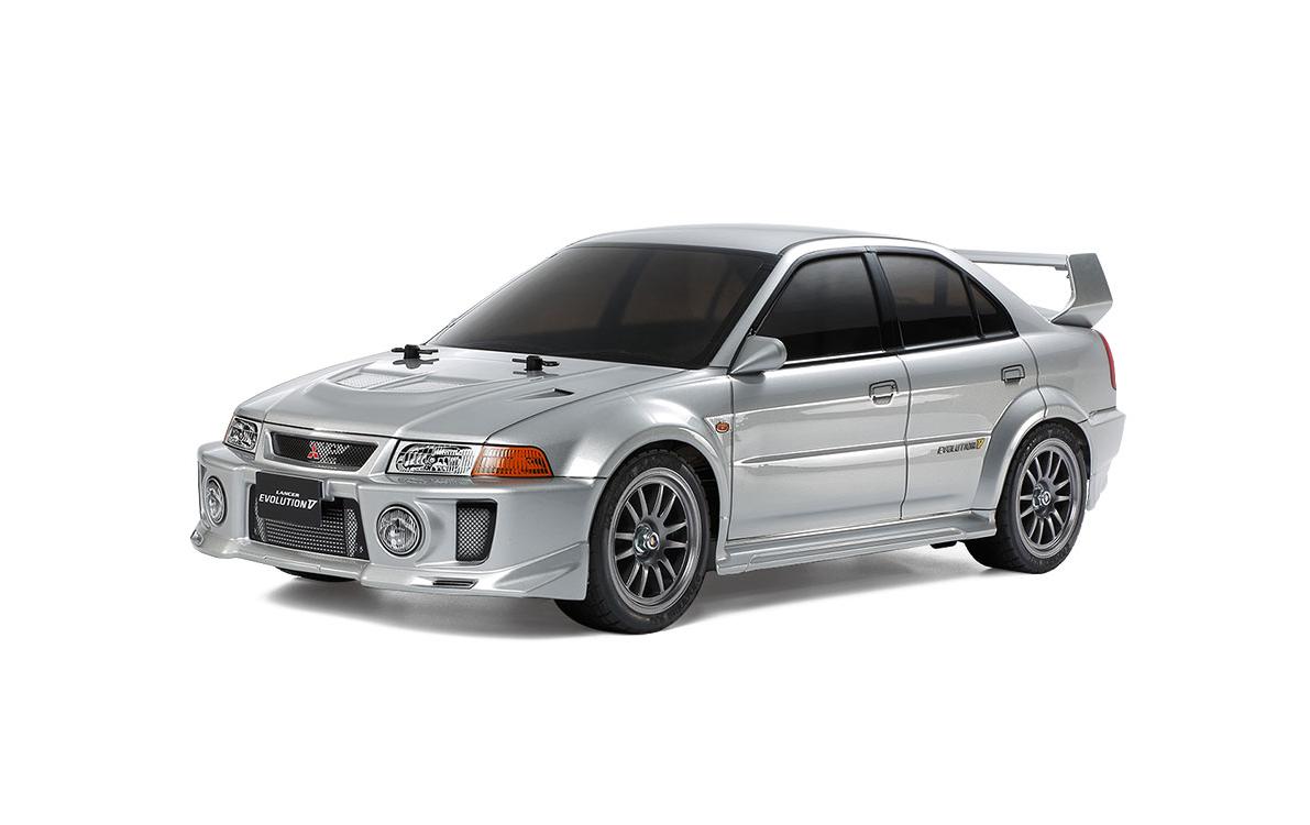 Tamiya Mitsubishi Lancer EVO V Bausatz, 1:10, 4WD, TT-02