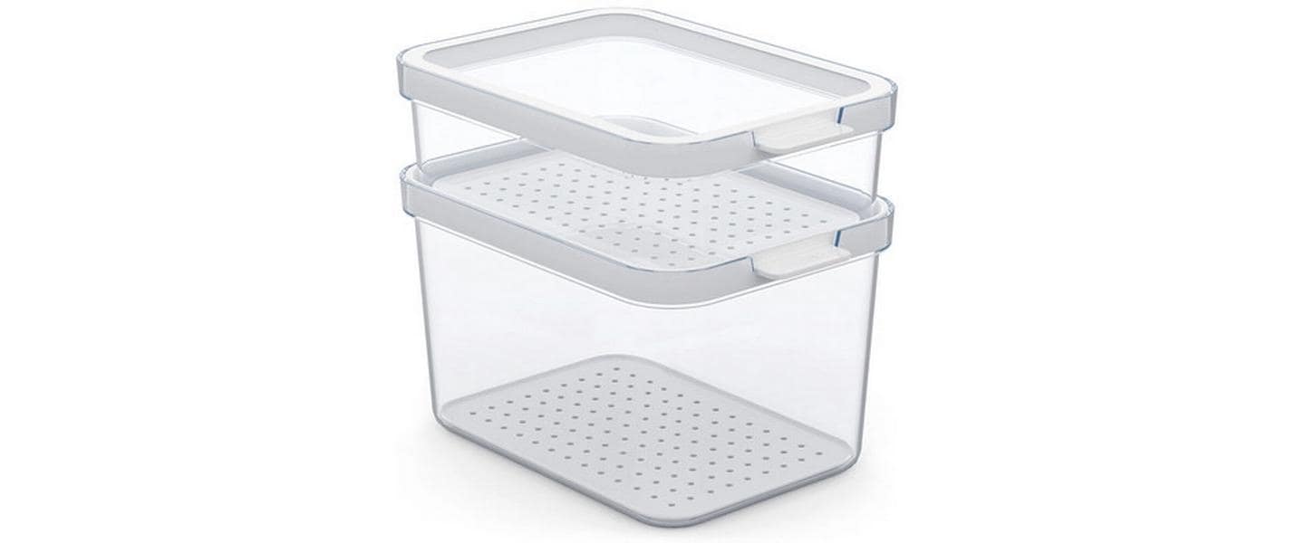 Rotho Set KS Organizer 2 tlg. CAUMA Transparent / Weiss