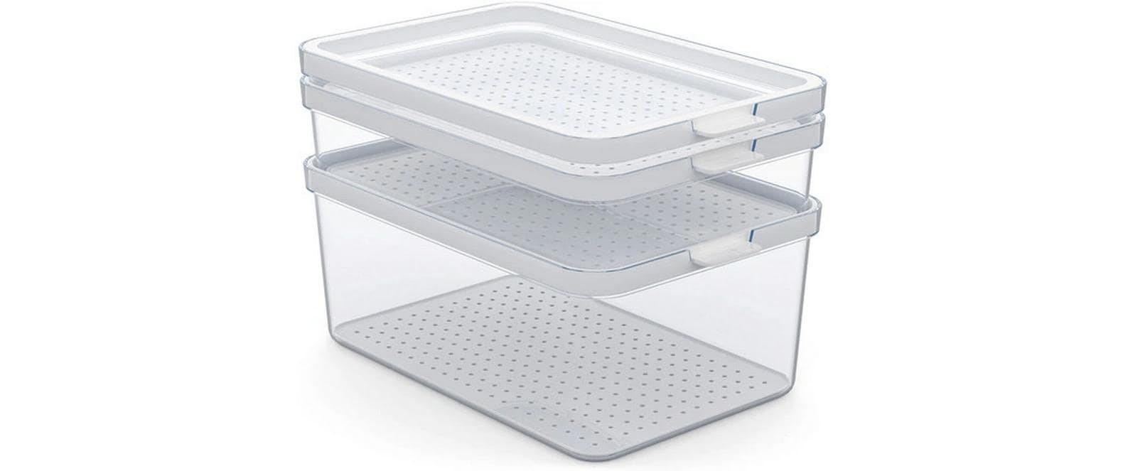 Rotho Set KS Organizer 3 tlg. CAUMA Transparent / Weiss