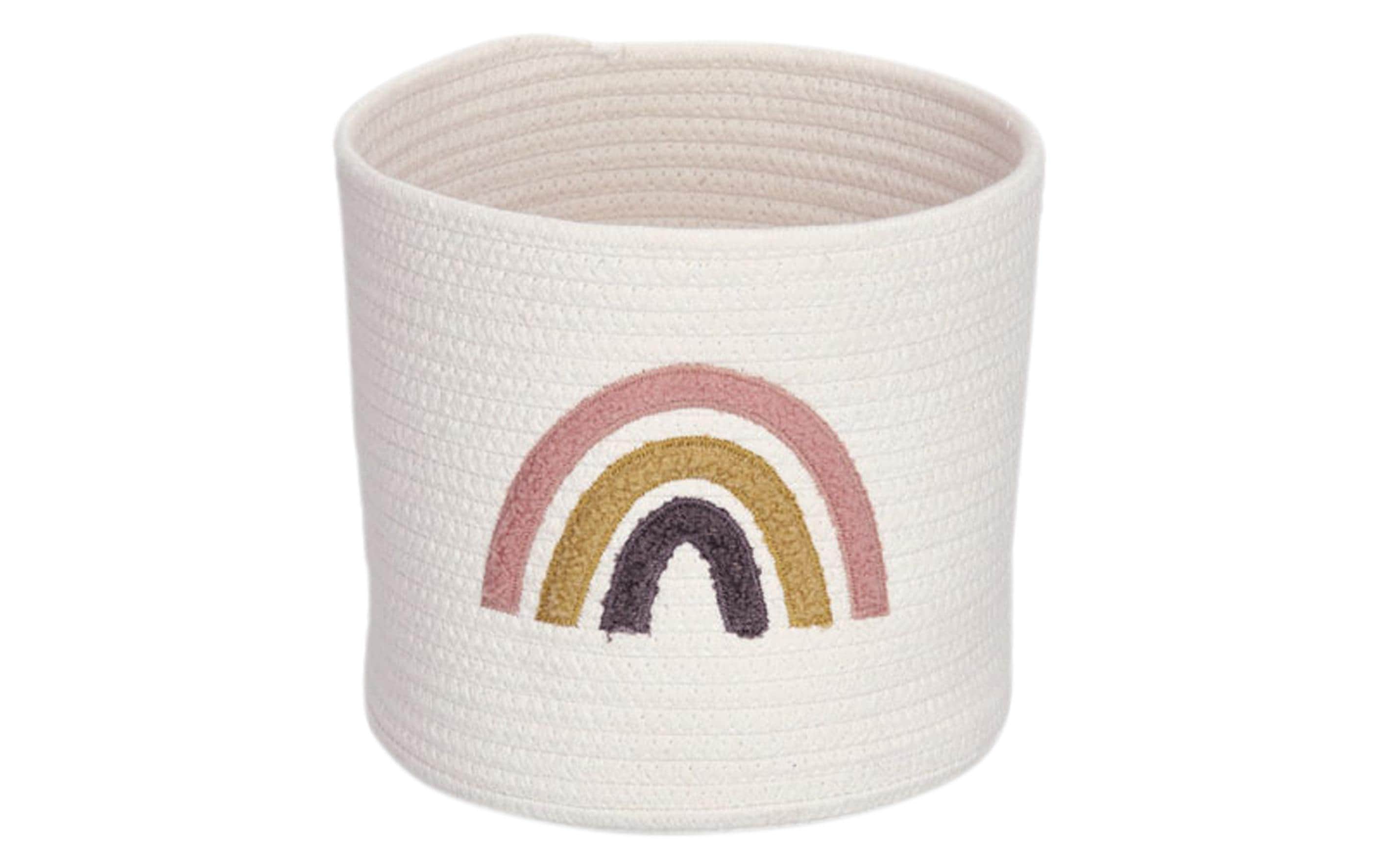 Zeller Aufbewahrungskorb Rainbow weiss / D25x22cm