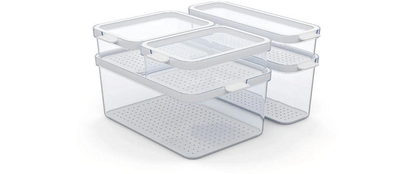 Rotho Set KS Organizer 5 tlg. CAUMA Transparent / Weiss