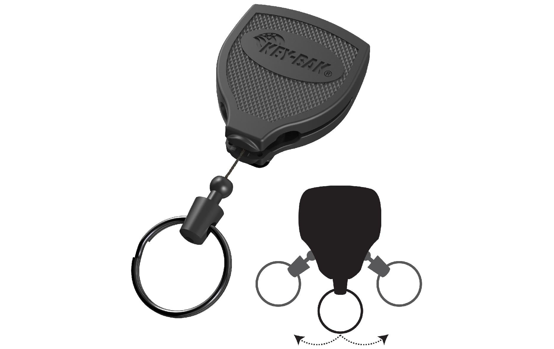 Key Bak Schlüsselanhänger KB SUPER 48 PLUS mit Gürtelclip, auch für Linkshänder