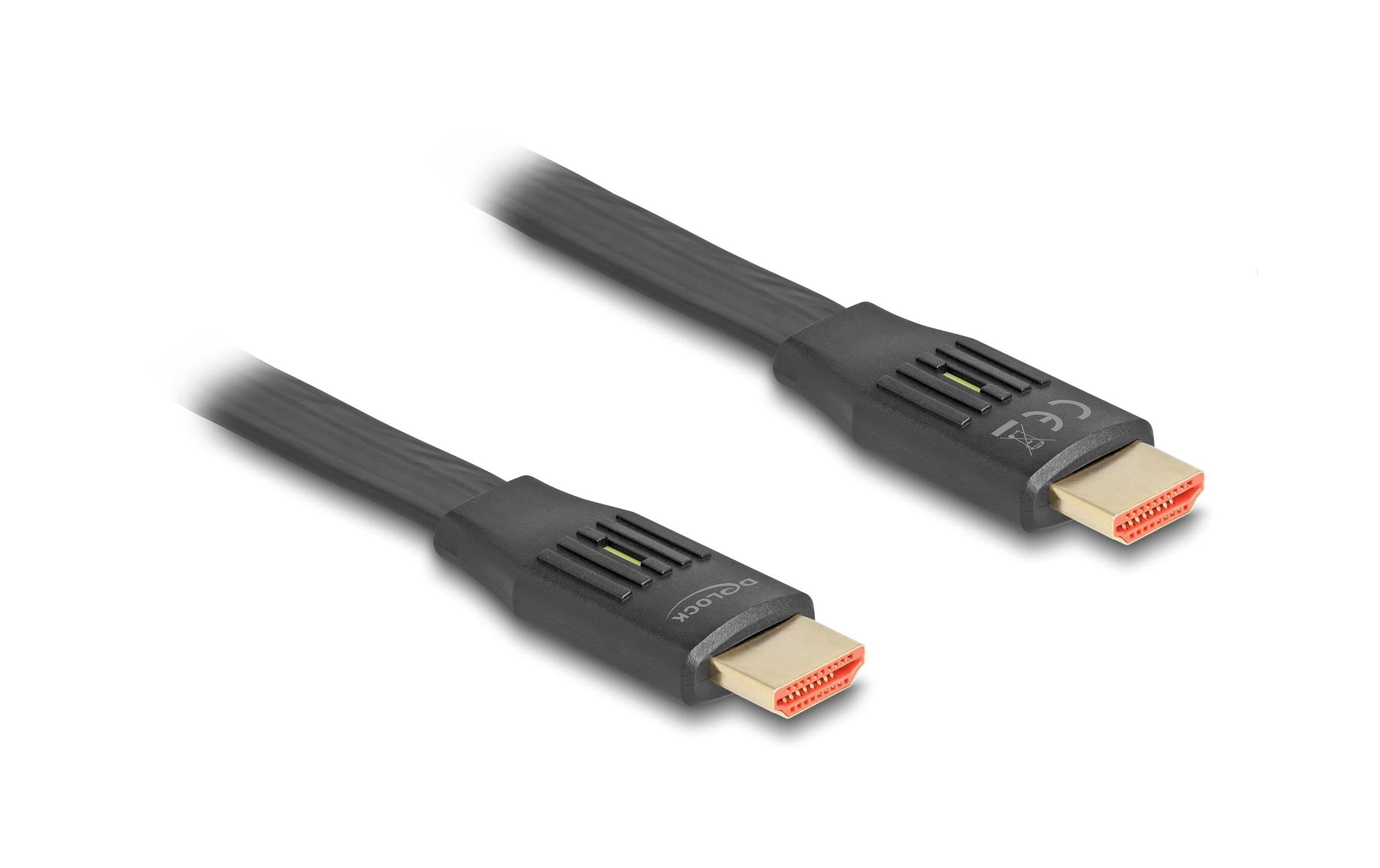 Delock High Speed HDMI Flachbandkabel 48 Gbps, 8K 60Hz, 2m