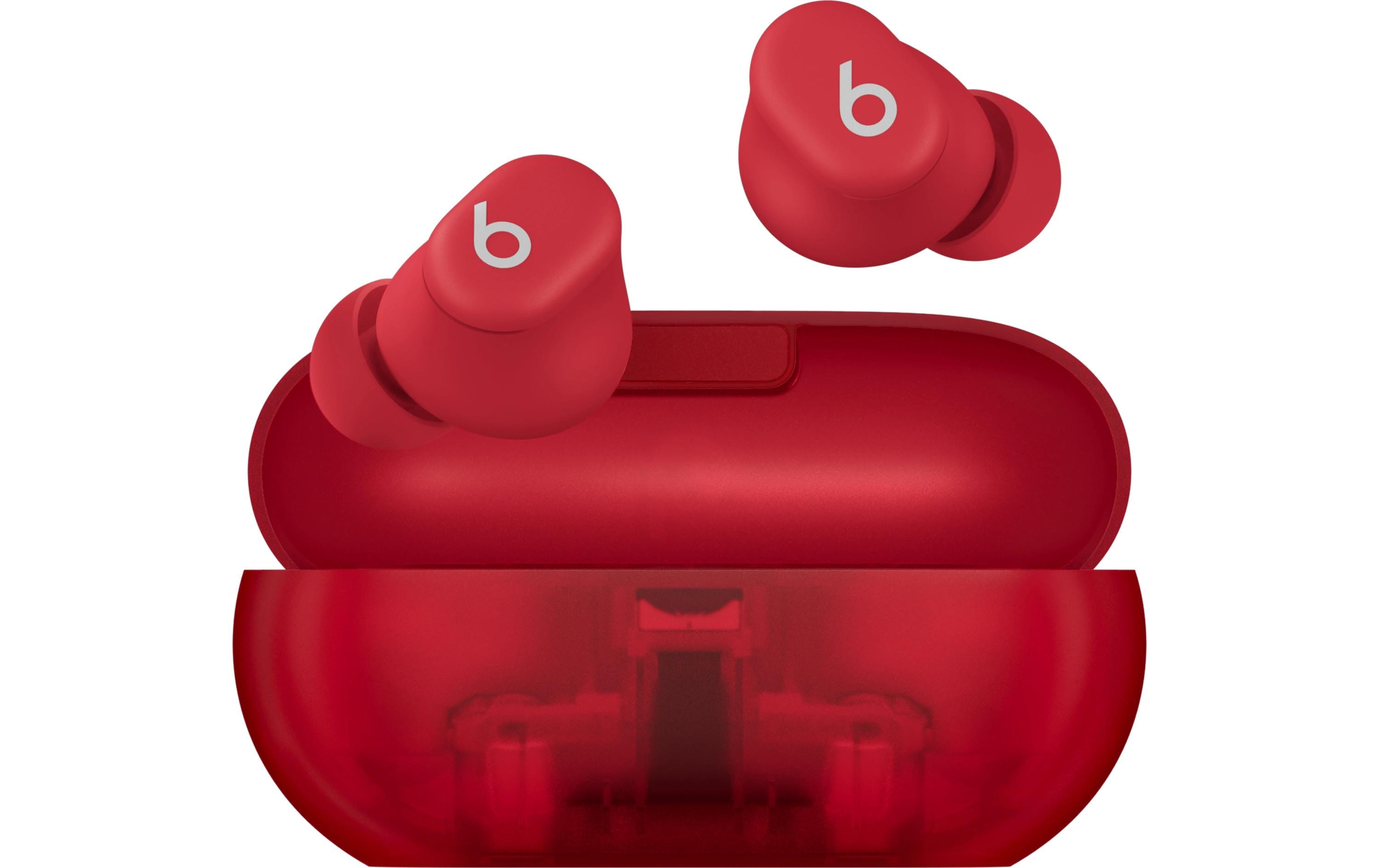 Apple Beats Solo Buds Wireless Earbuds Transparent Red