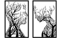 Wallxpert Wanddeko Human Tree Metall, Grösse: 86x63cm