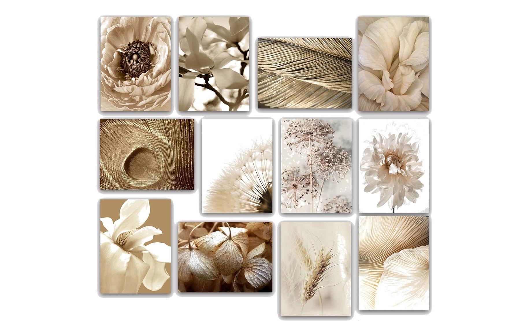 Wallxpert Bild  Pflanzen 12-teilig MDF/Kunststoff, 20 x 15 cm (12 Pieces)