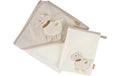 Fehn "FehnNATUR" Bade-Set Schaf (Kapuzenbadetuch + Waschhandschuh)