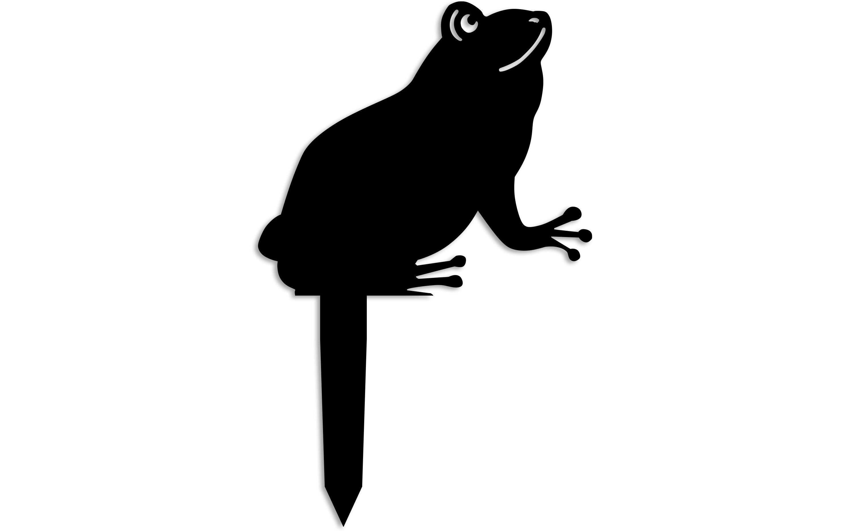 Wallxpert Gartensticker Frosch Metall, 34 x 22 cm