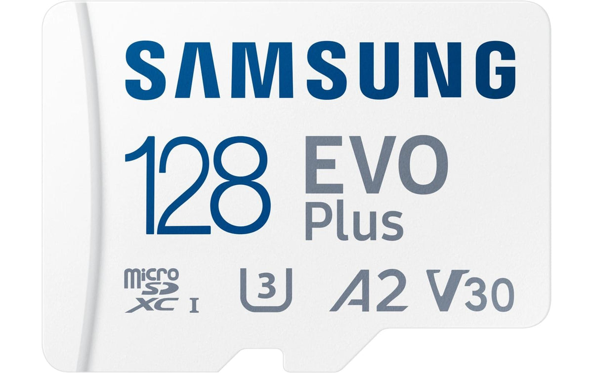 Samsung microSDXC Card Evo Plus 128GB A2/V30, Lesen: 160MB/s, Schreiben: 130MB/s