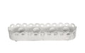 COCON Kerzenhalter, 21x4.5x4cm, weiss Eisen, Shabby Chic Look