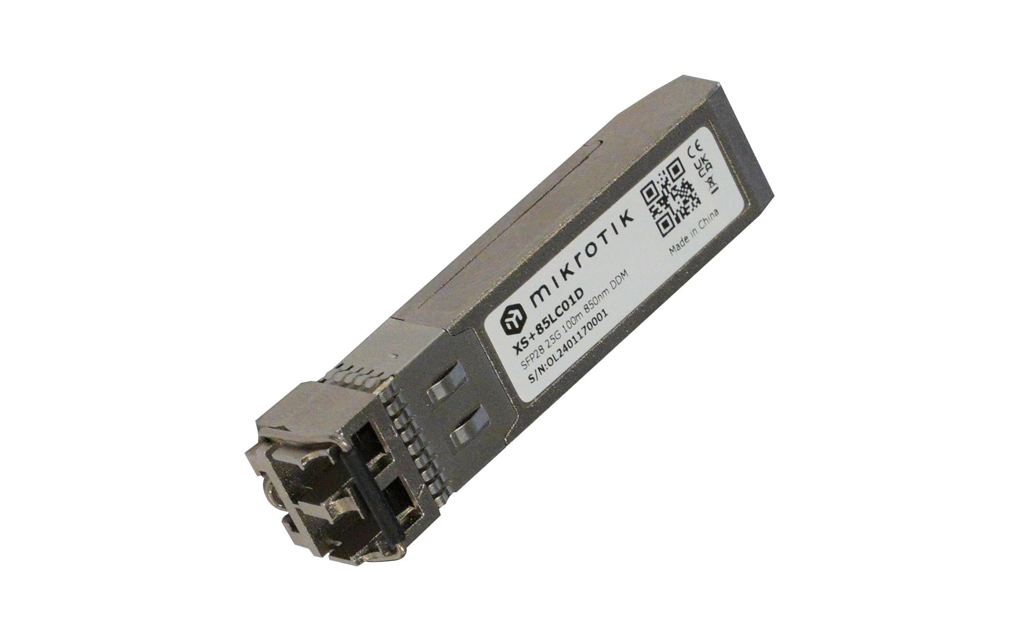 Mikrotik SFP28 Modul: XS+85LC01D 1/10/25Gbps, Multimode, Duplex, 100m
