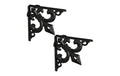 relaxdays Regalwinkel Antik 2er Set Schwarz, Gusseisen