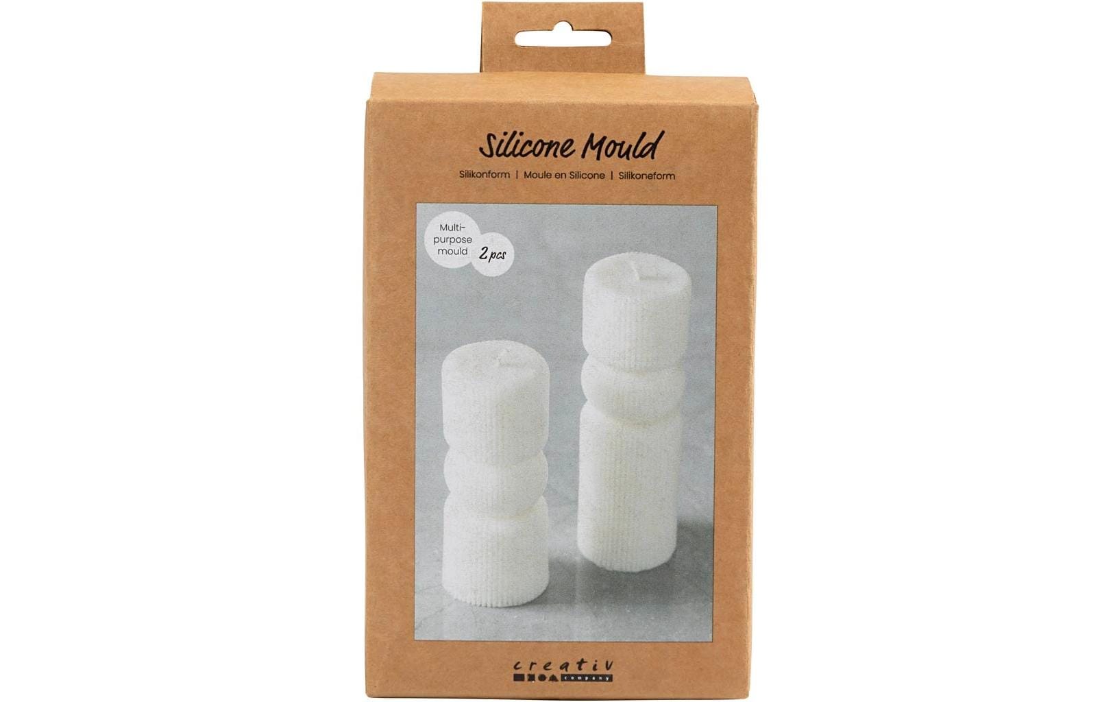 Creativ Company Kerzengiessform Silikon 11+14cm, x 4 + 4 cm, 2 Stk.
