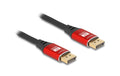 Delock DisplayPort Kabel 8K 60Hz Metall, rot, 5m