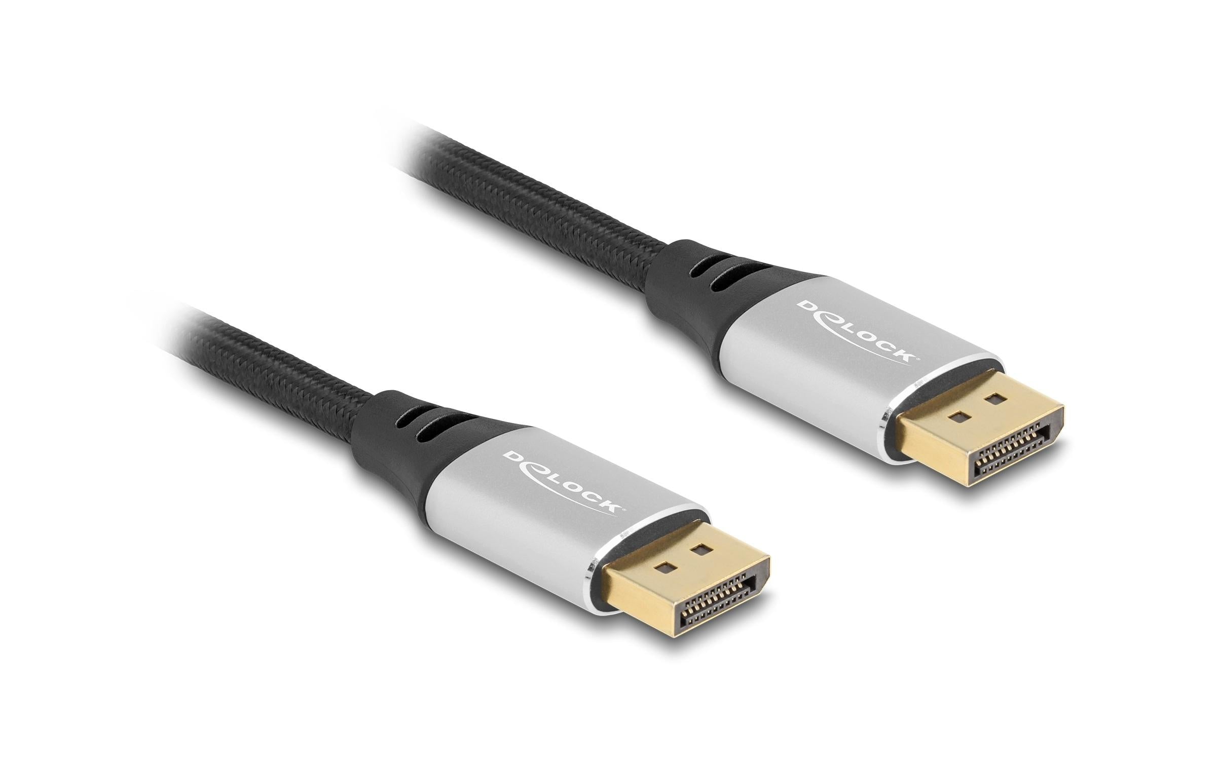 Delock DisplayPort Kabel 16K 60Hz Metall, silber, 2m