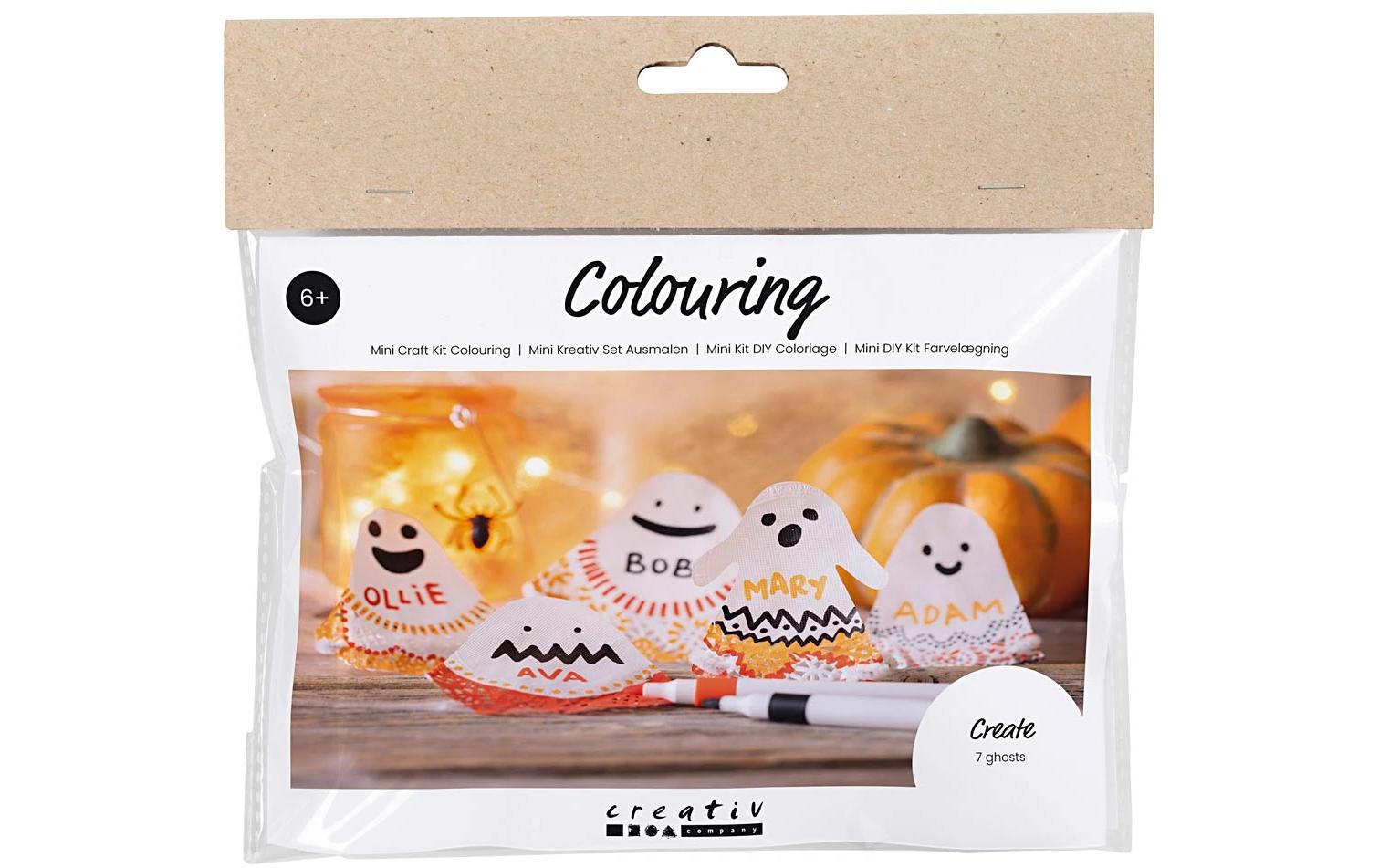 Creativ Company  Bastelset Mini Halloween Geister, Ausmalen