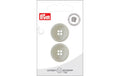 Bu Prym  Knopf Papier Poly-Knopf, creme 4-Loch rec., 23 mm, Karte 2 Stück
