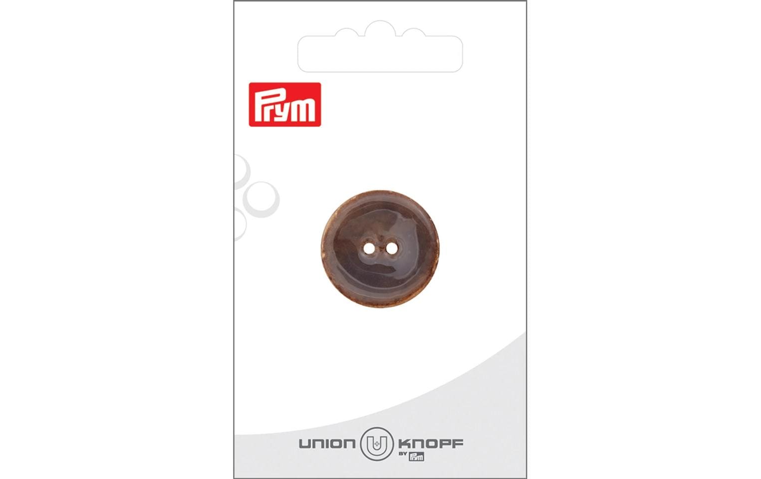 Bu Prym  Knopf Kokosknopf 2-Loch 23 mm, Karte 1 Stück, hellgrau