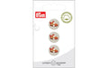 Bu Prym  Knopf BW/Poly-Knopf rec. 2-Loch 15 mm, Karte 3 Stück, creme