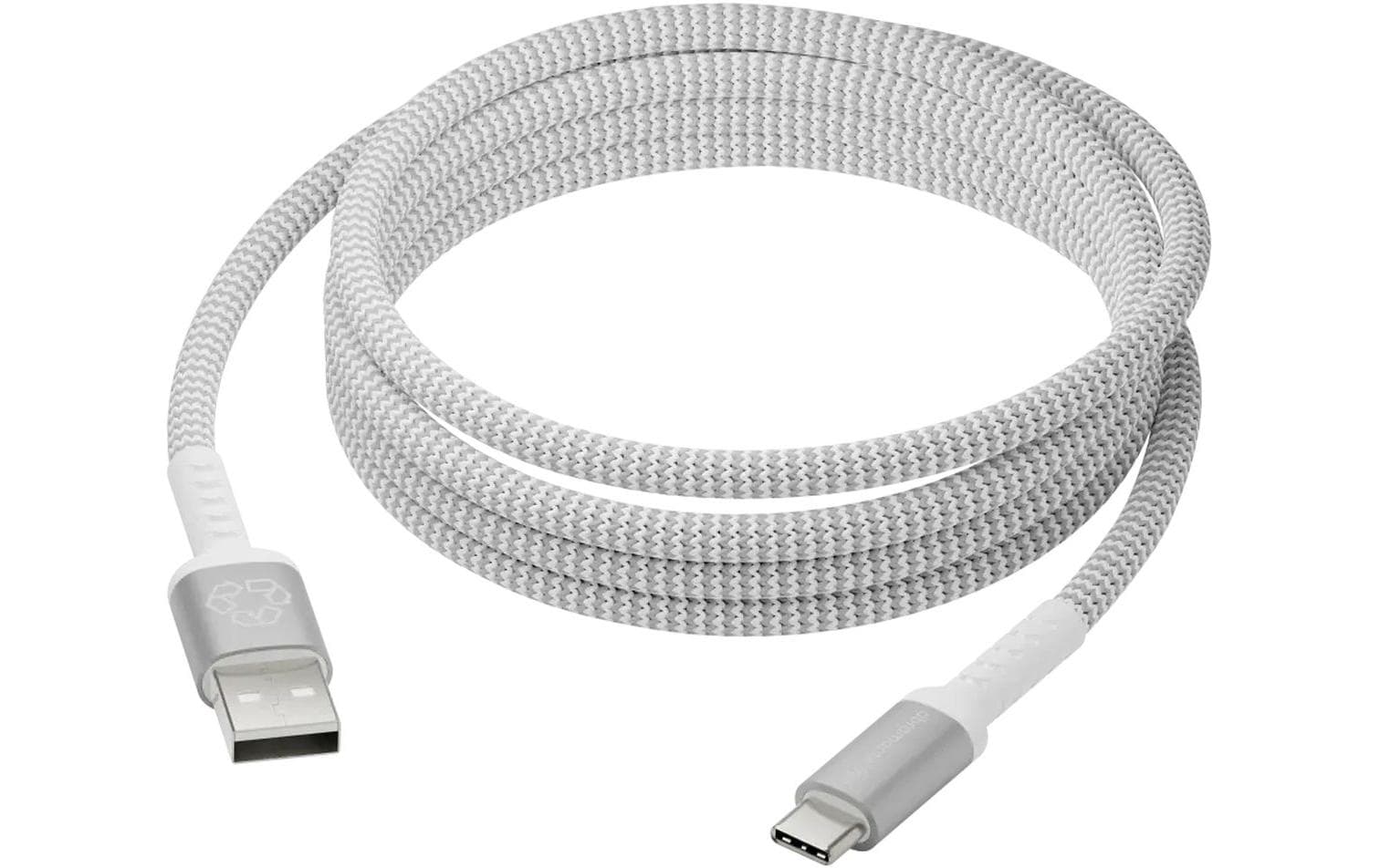 dbramante 2.5m USB-A to USB-C Braided Cable White
