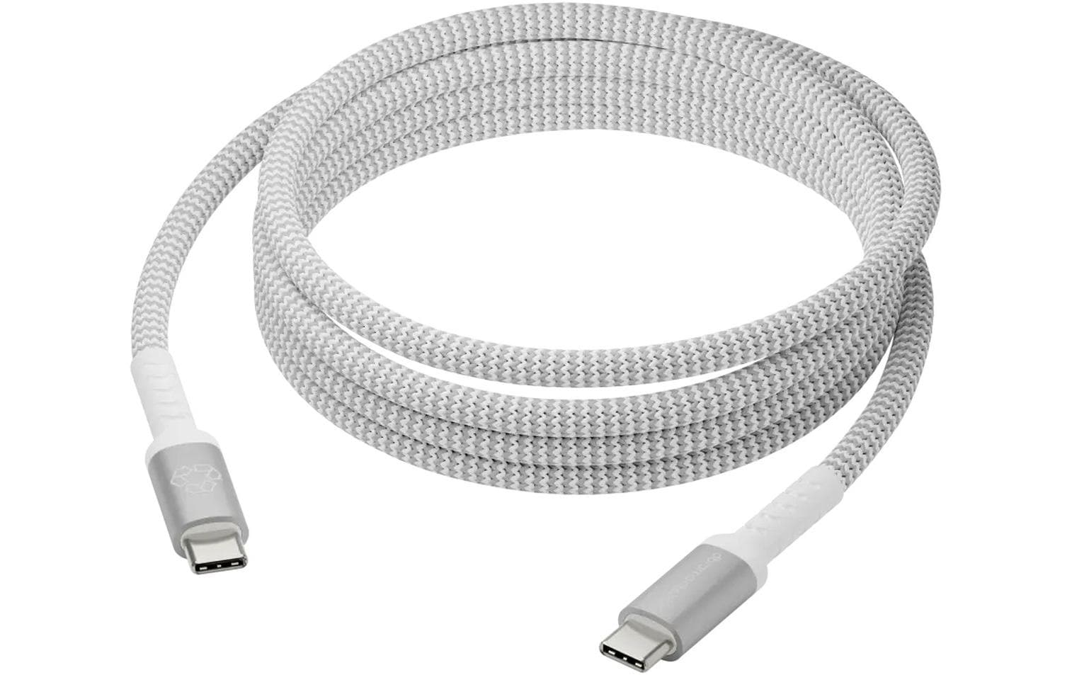 dbramante 2.5m USB-C to USB-C 100W Braided Cable White