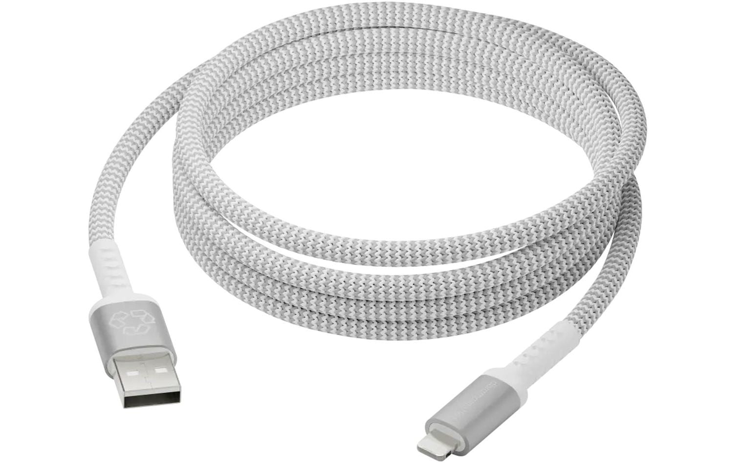 dbramante 2.5m USB-A to Lightning Braided Cable White
