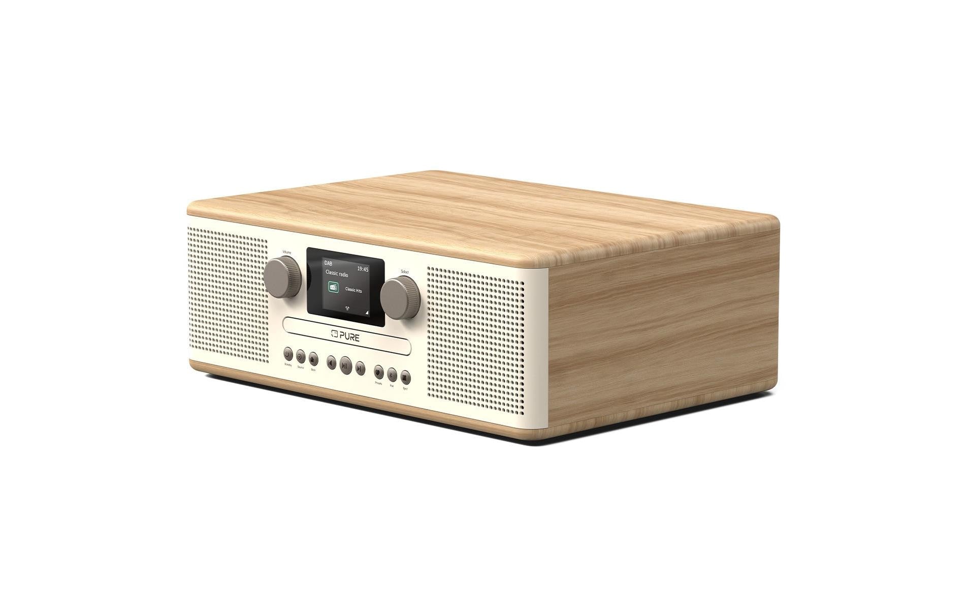 Pure DAB+ Radio Classic C-D6 Weiss, CD, Wecker, Timer, dimmbares Display