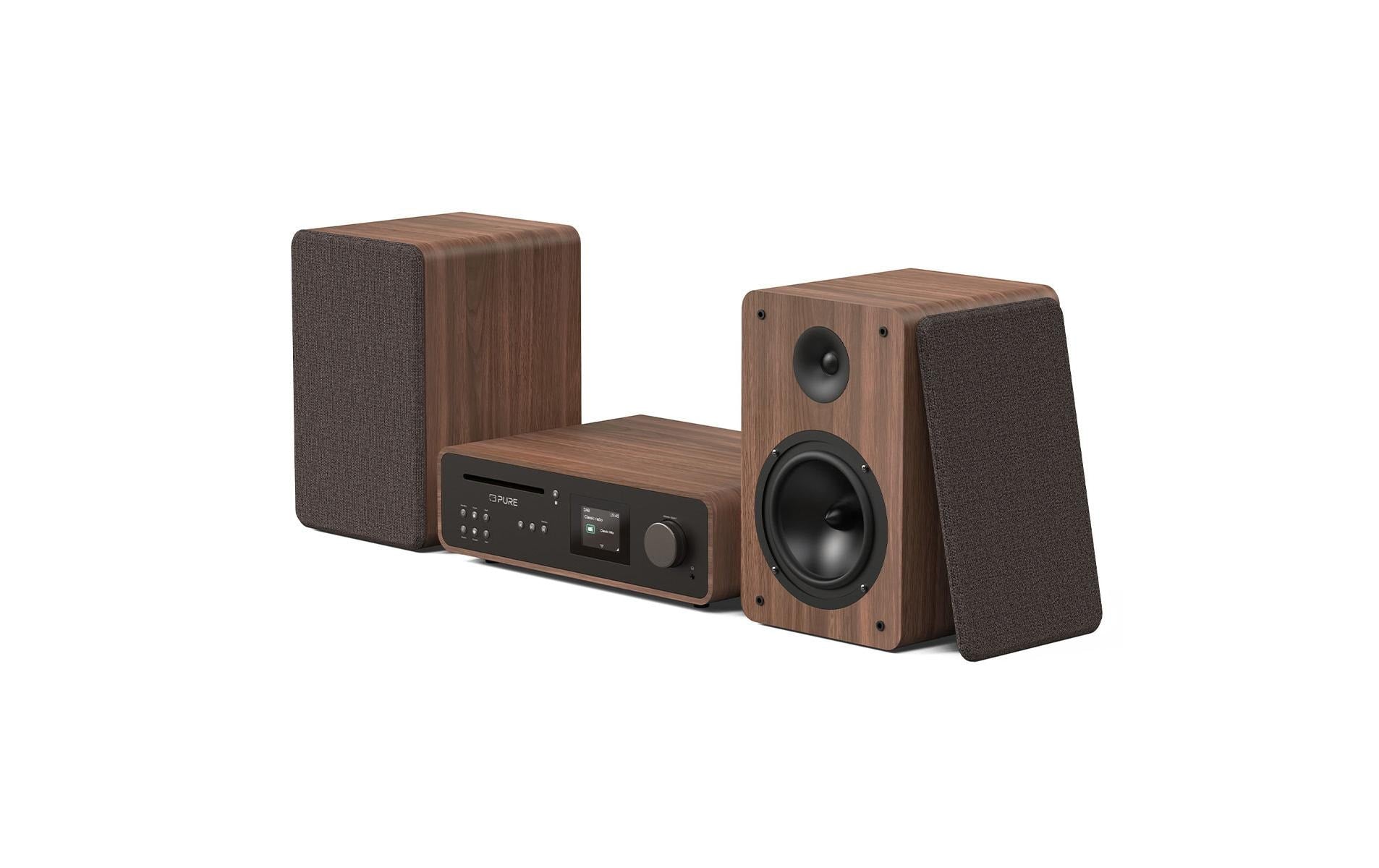 Pure Micro HiFi Classic Stereo Black, 100W, Internet-, DAB+-, FM-Radio, BT