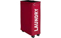 Wenko Wäschesammler Corno Rot 18.5 x 40 x 60 cm, mit Rollen, 43 L