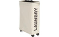 Wenko Wäschesammler Corno Beige 18.5 x 40 x 60 cm, mit Rollen, 43 L