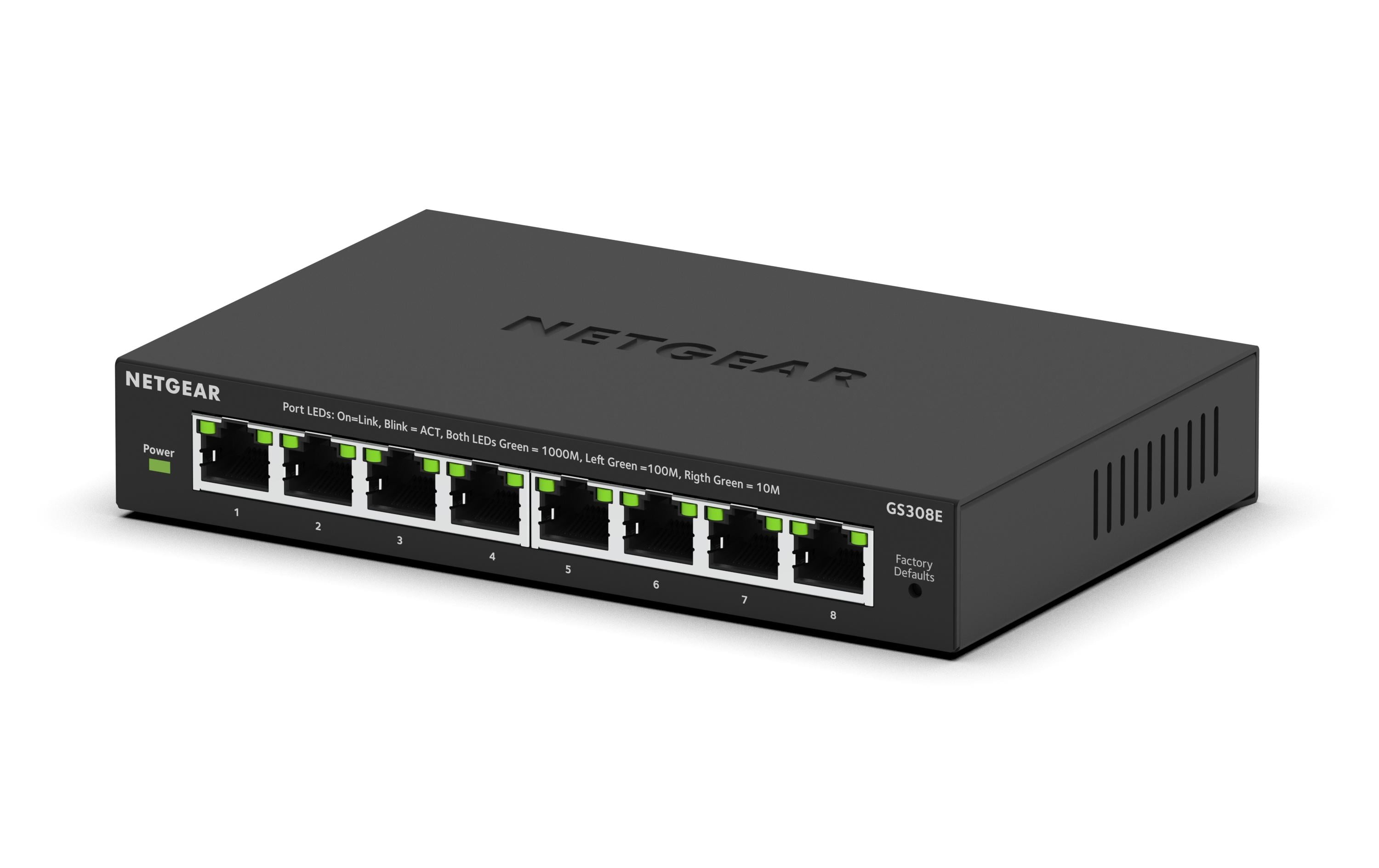 Netgear GS308E v4: 8 Port Switch 8-Port Gigabit Unmanaged Plus Switch