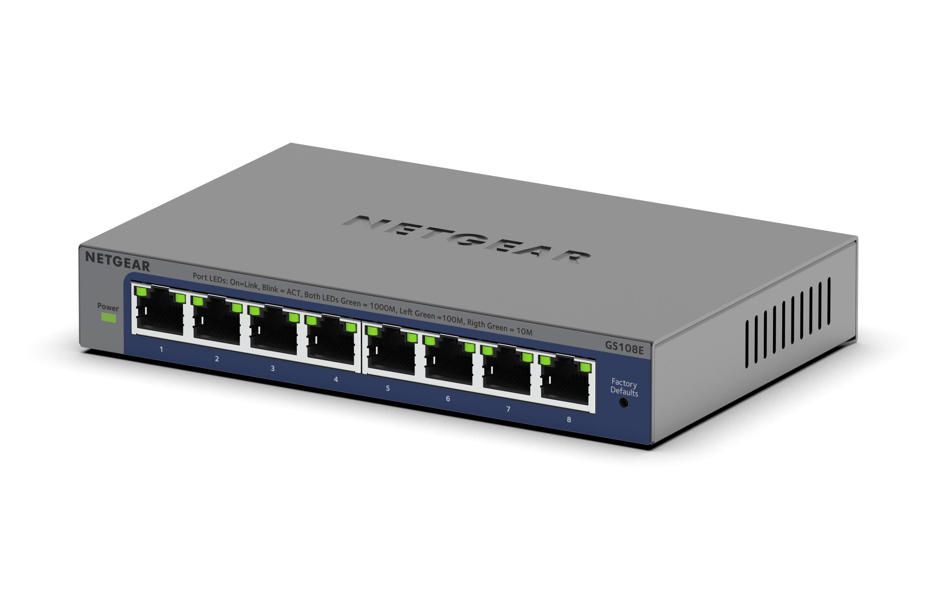 Netgear GS108E v4: 8 Port Switch 8-Port Gigabit Plus Switch