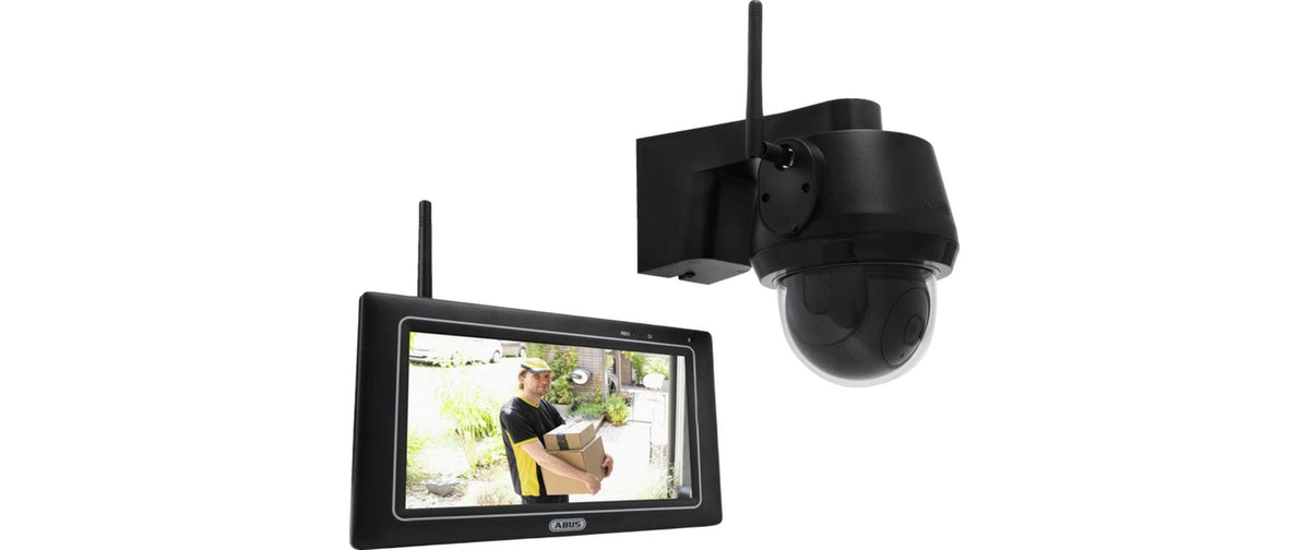 ABUS PPDF17100 EasyLook Überwachungsset mit Monitor und Schwenk-/Neige-Kamera