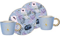 Bialetti BridgertonTasse 2 er Set mit Unterteller, bedruckt