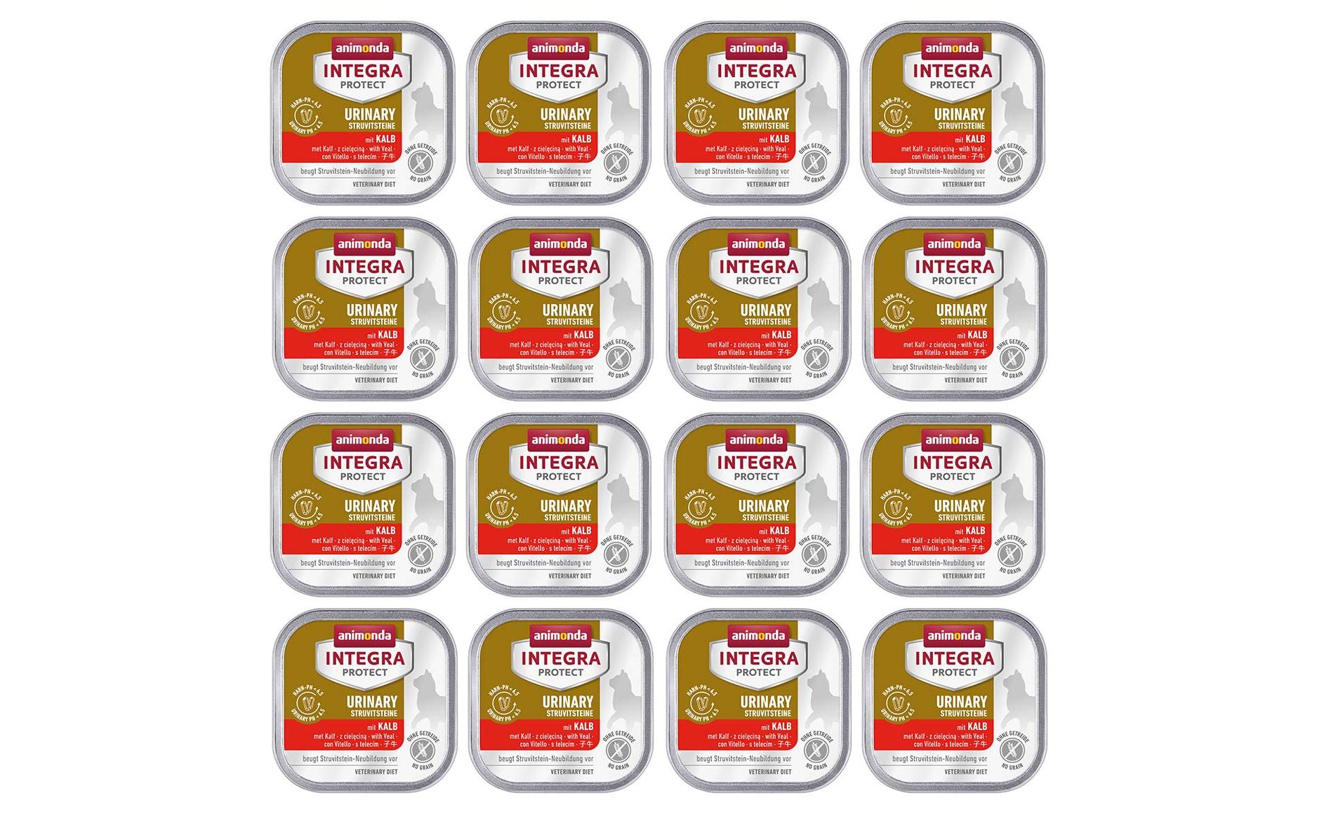 Animonda Integra Cat Urinary Harnsteine Kit Kalb 16x100g